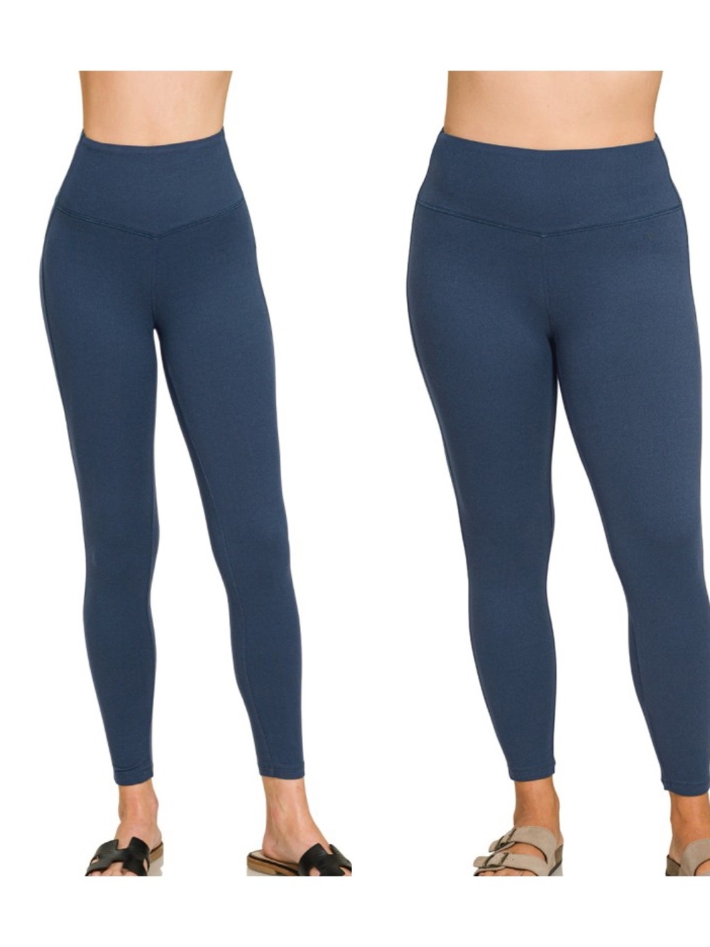 High-Waist Brushed Duty Microfiber Full Length Leggings